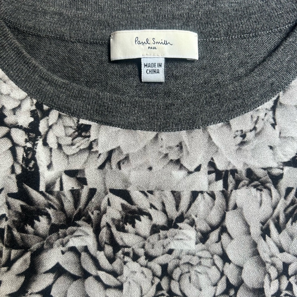 Paul Smith floral geometric print dress | small | black, white & grey - Picture 2 of 6